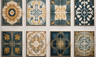 ceramic tile patterns from Portugal, AI generator