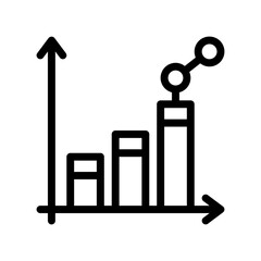 line graph line icon