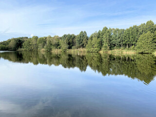A view of Alderford Lake in Shropshire