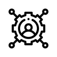 Obraz premium skills line icon