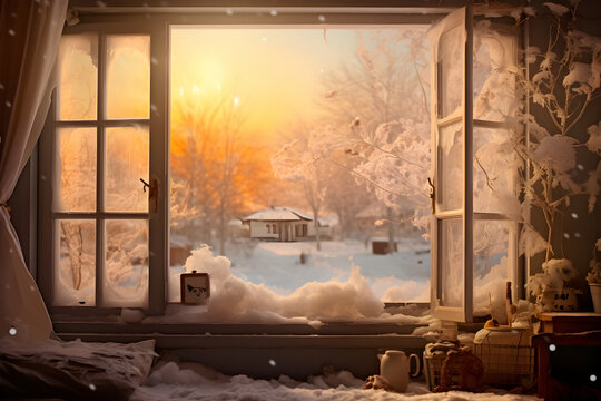 winter view window