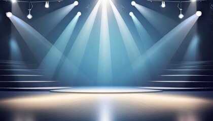 stage light background with spotlight illuminated stage ballet performances or contemporary dance stage stage with cool and calm colors backdrop decoration theater background