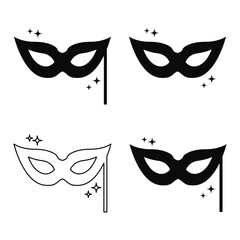 Carnival Mask events celebration party icon sign symbol art design vector