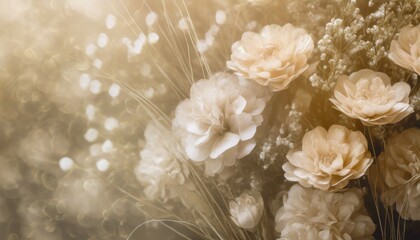 soft and dreamy beige flower textured background