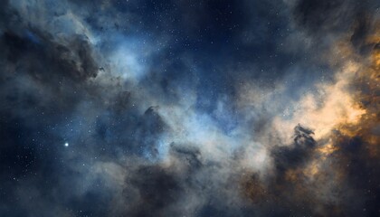 Fototapeta na wymiar outer space background dark cosmic void with stars interstellar medium dust clouds and gas astronomy wallpaper