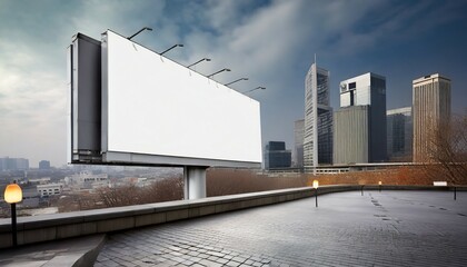 blank billboard in urban setting generative ai