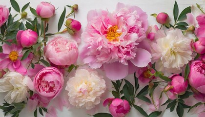 pink peony flower background