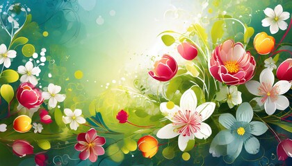 abstract floral spring background