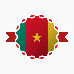 Creative Cameroon Flag Emblem Badge