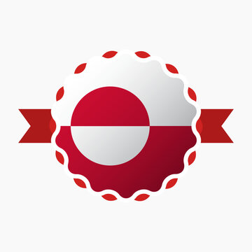 recommend clip art: Creative Greenland Flag Emblem Badge