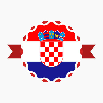 recommend clip art: Creative Croatia Flag Emblem Badge