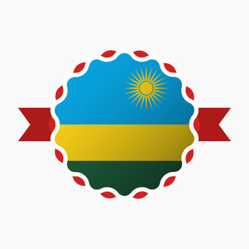 recommend clip art: Creative Rwanda Flag Emblem Badge