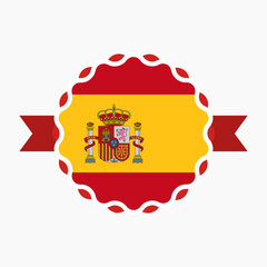 Creative Spain Flag Emblem Badge