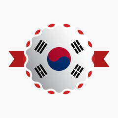 Creative South Korea Flag Emblem Badge
