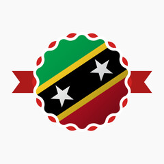 Creative Saint kitts and Nevis Flag Emblem Badge