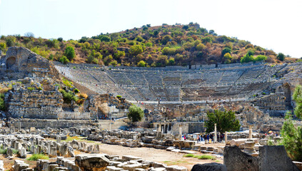 The Restored Amphitheater in the Ancient City of Ephesus - 685851167