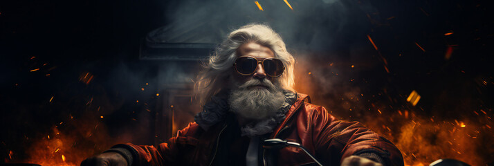 Radical Santa Claus - Christmas Concept 