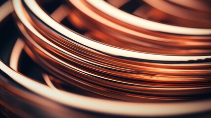 copper coils close-up photo