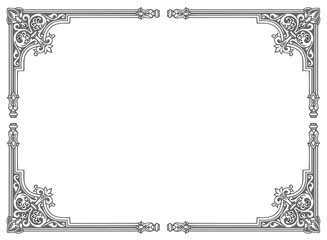 vintage frame with ornament vector illustration