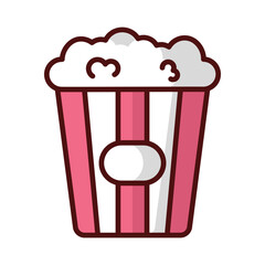 Pop corn icon isolate white background vector stock illustration.