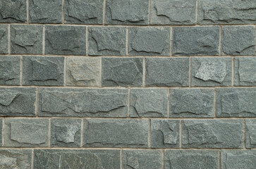 New gray stone wall closeup