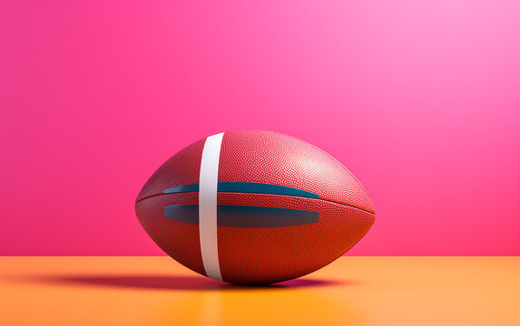 futebol americano em fundo colorido vibrante