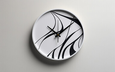 relógio retrô preto e branco minimalista 