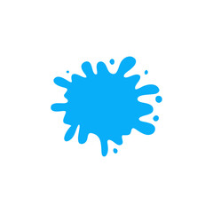 Cartoon blue dripping water drops, splashes, sprays and tears. Liquid flow, wave, stream and puddles. Nature water motion shapes