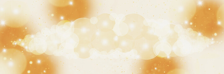 Beautiful sparkly blurred gold toned glitter bokeh banner perfect for New Years Day or Christmas. 
