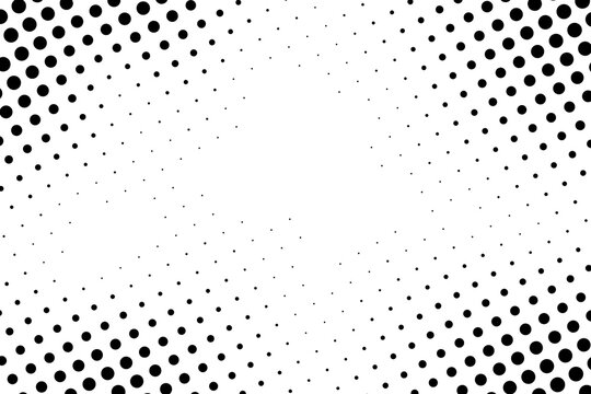Vector background in comic book style with halftone gradient. Frame backdrop, retro pop art design.