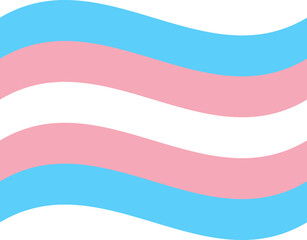 Transgender Pride Flag in shape. Trans Pride Flag.