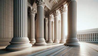Supreme court columns - obrazy, fototapety, plakaty