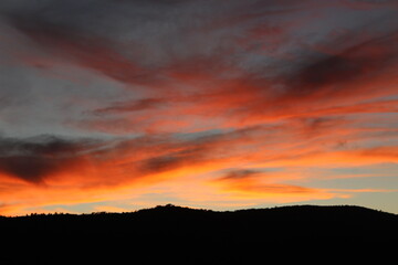 Sunset in the mountains