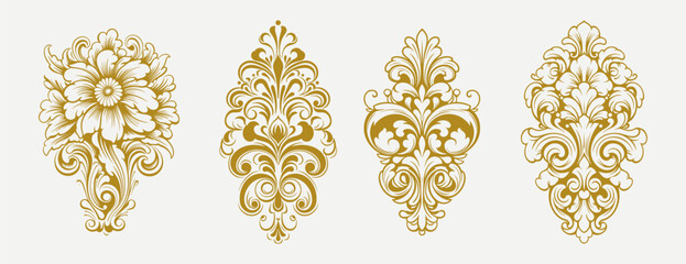 Traditional ornate element and ornate vintage. Good for greeting cards, wedding invitations, restaurant menu, royal certificates