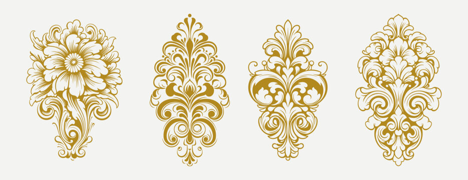 Traditional ornate element and ornate vintage. Good for greeting cards, wedding invitations, restaurant menu, royal certificates