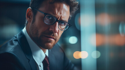 Corporate Presence: Dramatic CEO Portraits in Serious Moments, Generative AI