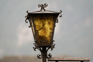 A traditional Italian street lantern.