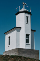 Lighthouse at American Camp State Park on San Juan Island in Washington