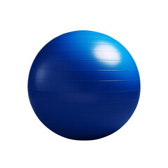 Blue Stability Yoga Gym Ball isolated on white transparent background, PNG
