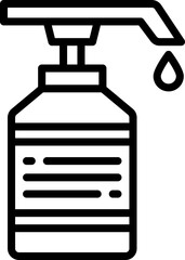 liquid soap icon. vector line icon for your website, mobile, presentation, and logo design.