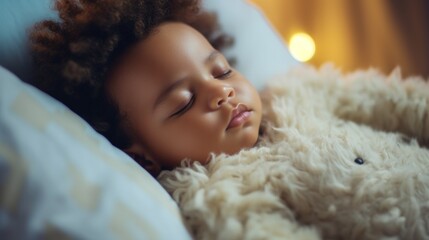 In the quiet of the kid's room, a blissful slumber takes place.