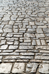 Ancient Greek, Cobblestone street pavement, vertical background pattern