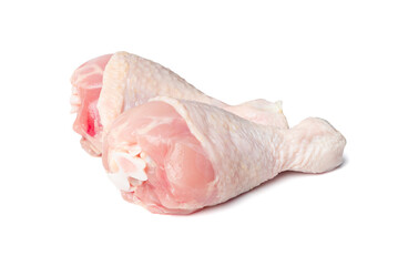 Raw Chicken Drumsticks Isolated, Uncooked Poultry Legs, Fresh Hen Meat, Fresh Chicken Drumstick