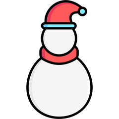 snowman lineal multi color icon