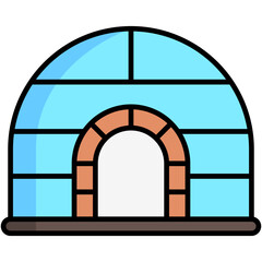 igloo lineal multi color icon