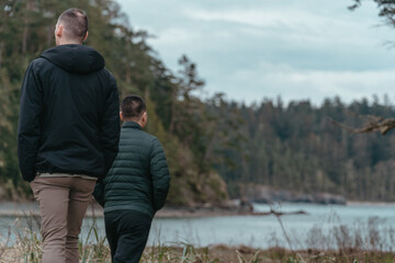 Bowman Bay area of Deception Pass State Park between Whidbey and Fidalgo Islands in northwest...