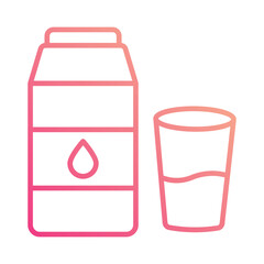 Fototapeta premium Milk icon isolate white background vector stock illustration.