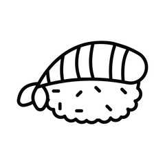 Nigiri icon isolate white background vector stock illustration.