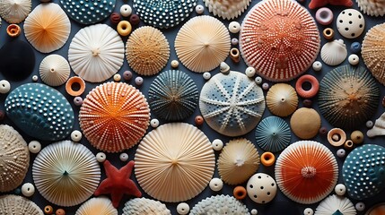 Patterns in tiny sea creatures or shells