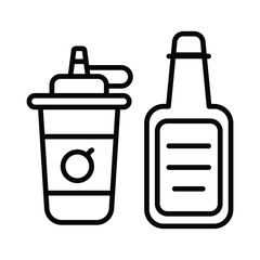 Sauce icon isolate white background vector stock illustration.